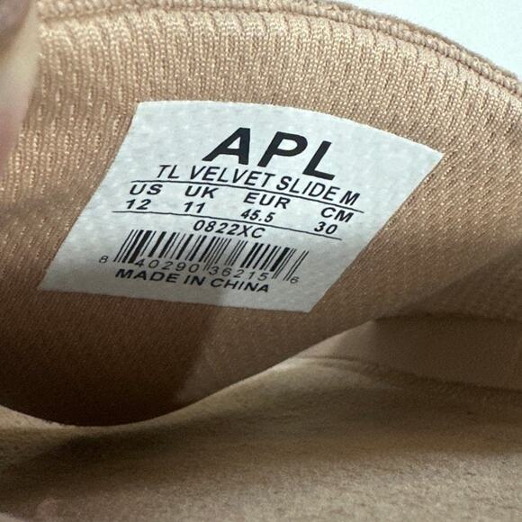 APL Men's Brown TechLoom Velvet Velour Slides, Size 12, Like New - Picture 2 of 5